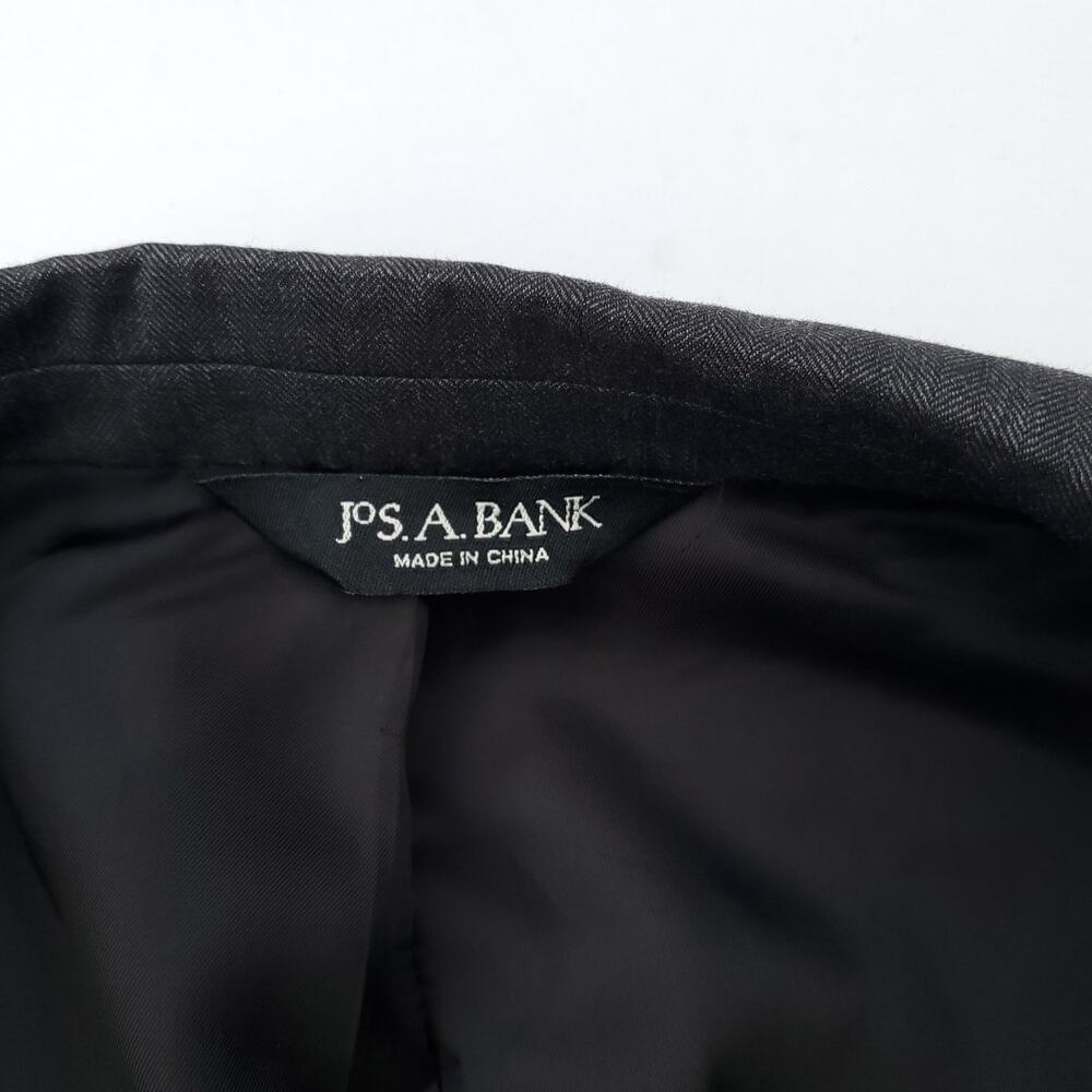 Jos A Bank Gray Wool Blazer Jacket Sport Coat Signature Gentleman Classic 44R - Picture 14 of 16